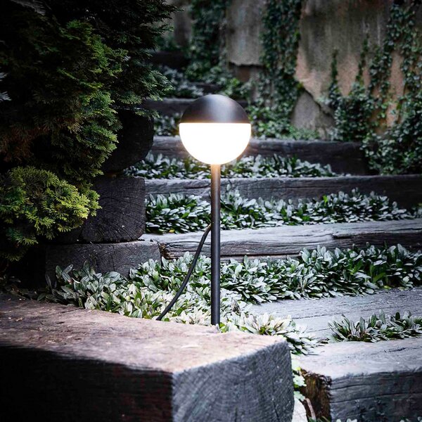 FARO BARCELONA Lampă LED de trotuar Piccola crampon sol, negru, Negru, Metal, Modern