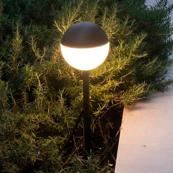 FARO BARCELONA Lampă LED de trotuar Piccola crampon sol, negru, Negru, Metal, Modern