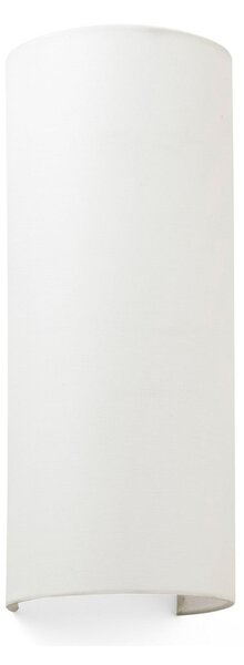 FARO BARCELONA Aplică de perete Cotton, curbată, 37 x 15 cm, bej, reglabil, Bej, Camera de zi / sufragerie, Țesătură / Textil, Modern