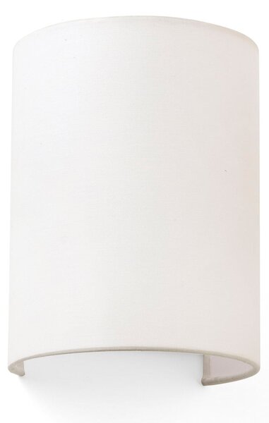 FARO BARCELONA Aplică de perete Cotton, bombată, 20 x 15 cm, bej, reglabil, Bej, Camera de zi / sufragerie, Țesătură / Textil, Modern