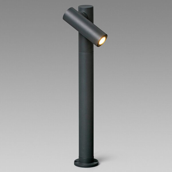 FARO BARCELONA Spot LED de exterior Spy-2, 43,5 cm, Gri, Metal, Modern, Spot de exterior / vârf de pământ