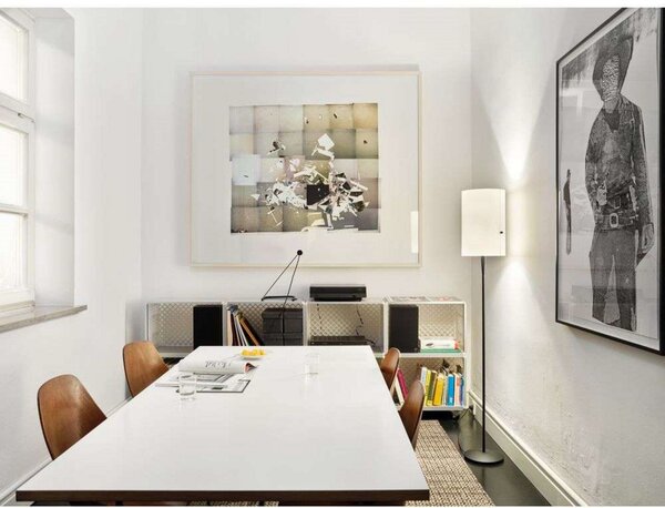 Lampadar Serien Lighting, reglabil, Alb, Camera de zi, Metal