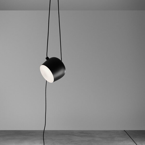 FLOS Aim lampă LED pendul designer, negru, reglabil, Negru, Camera de zi / sufragerie, Metal, Design