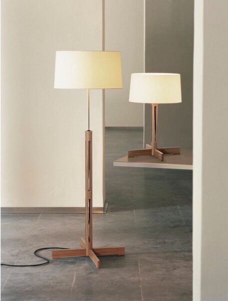 Lampadar Santa & Cole, reglabil, Alb, Camera de zi, Lemn