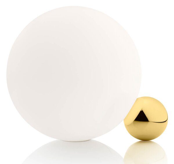 FLOS Copycat - lampă de masă LED, auriu, reglabil, Alb, Camera de zi / sufragerie, Sticlă, Design, glob