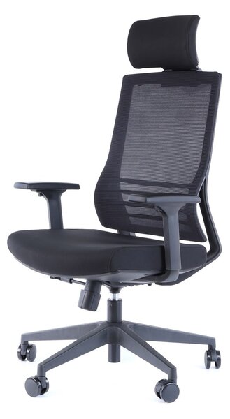 Scaun de birou Claudio 1 + 1 GRATUIT, negru