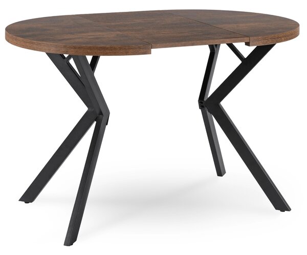 Masă sufragerie extensibilă Desistir (stejar rustic + negru) (pentru 4-8 persoane). 1119016