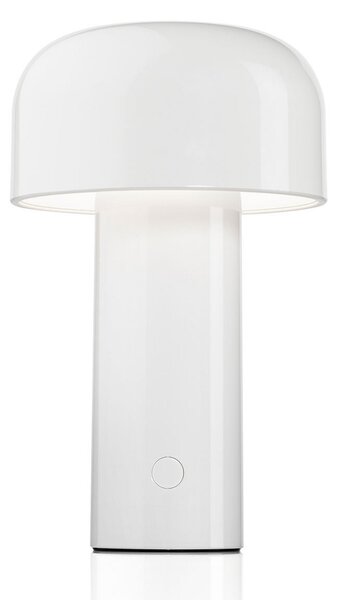 FLOS Bellhop lampă de masă LED încărcabilă, albă, reglabil, Alb, Camera de zi / sufragerie, Plastic, Design