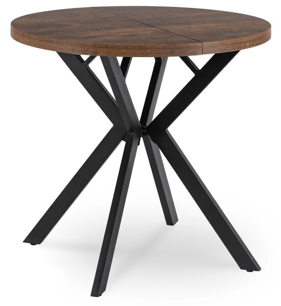 Masă sufragerie extensibilă Desistir (stejar rustic + negru) (pentru 4-8 persoane). 1119016