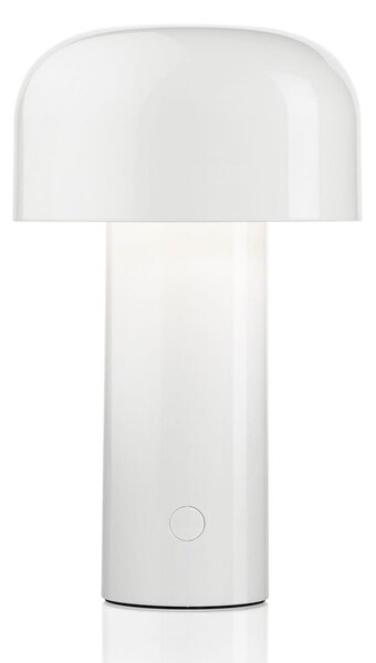 FLOS Bellhop lampă de masă LED încărcabilă, albă, reglabil, Alb, Camera de zi / sufragerie, Plastic, Design