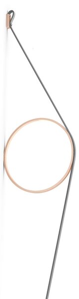 FLOS Wirering Gri Aplic LED, inel roz, reglabil, Gri, Camera de zi / sufragerie, Metal, Design