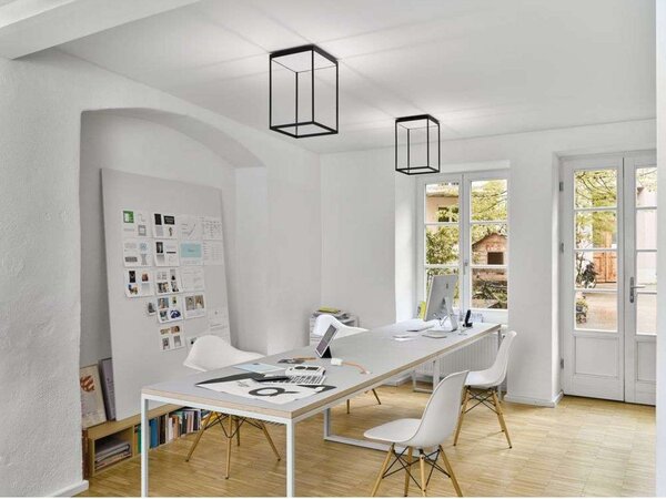 Plafoniere Serien Lighting, reglabil, Negru, Camera de zi, Aluminiu