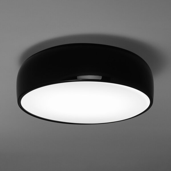 FLOS Smithfield C plafonieră negru lucios E27, reglabil, Negru, Camera de zi / sufragerie, Metal, Design