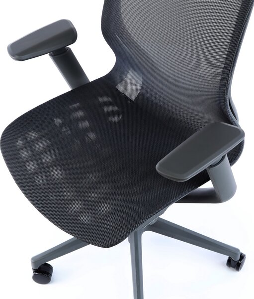 Scaun de birou Lareno, negru/gri
