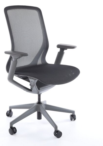 Scaun de birou Lareno, negru/gri