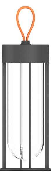 Flos Architectural FLOS, Vitro Unplugged lampă LED, gri, 3000K, reglabil, Negru, Metal, Design