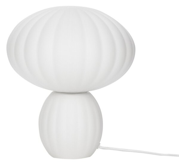 Lampă de masă Hübsch, Kumu, Alb, Camera de zi, Sticlă, Design