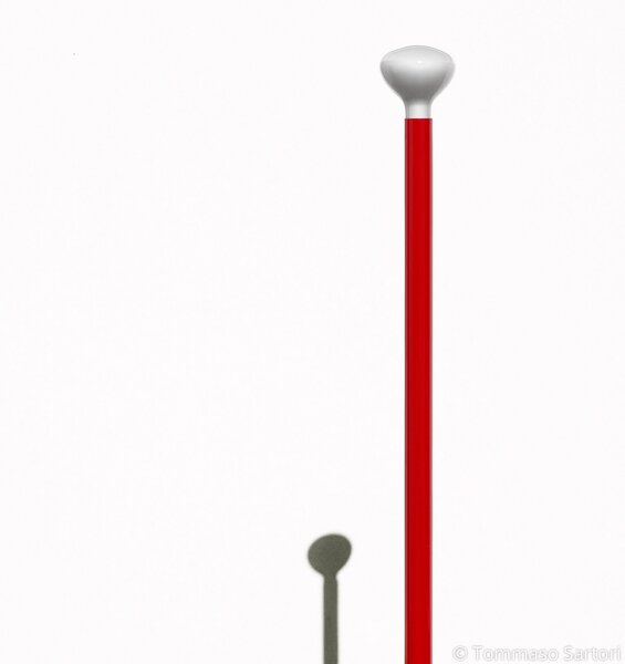 FLOS Luminator lampadar, roșu, înălțime 189 cm, metal, reglabil, Roșu, Camera de zi / sufragerie, Metal