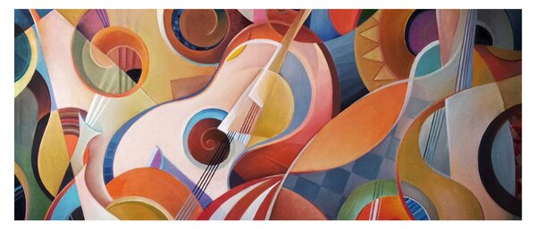 Tablou - Abstract muzical (120x50 cm)