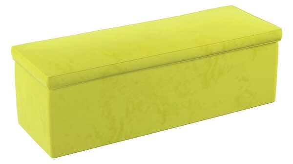 Ladă tapițată culoare verde Țesătură gloss, catifea