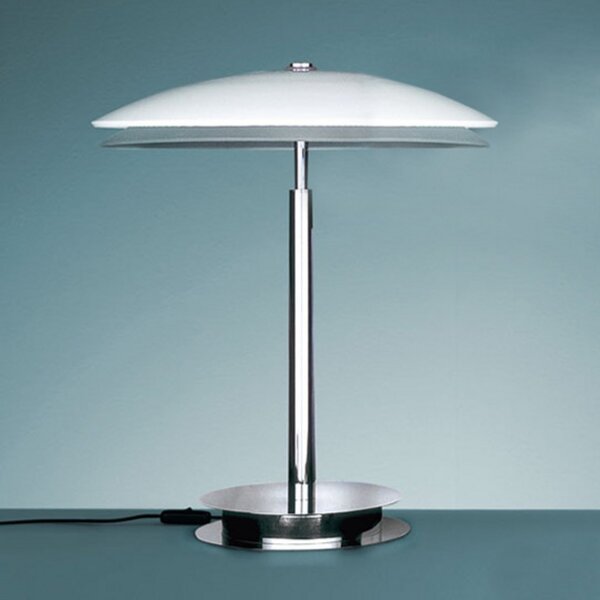 Fontana Arte 2280 - lampă de masă pe alb, Metalic, Camera de zi / sufragerie, Metal, Design