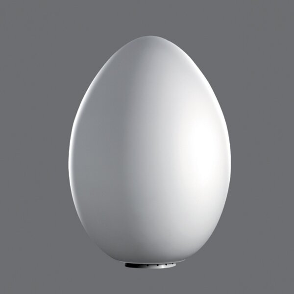 Fontana Arte Uovo lampă de masă 27 cm, Alb, Camera de zi / sufragerie, Metal, Design