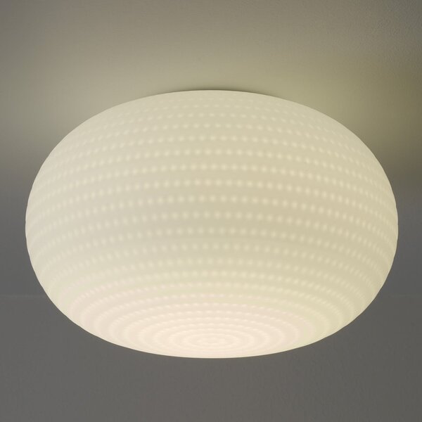 Fontana Arte Bianca - aplică sau plafonieră, reglabil, Alb, Camera de zi / sufragerie, Sticlă, Design, Plafon rotund direct