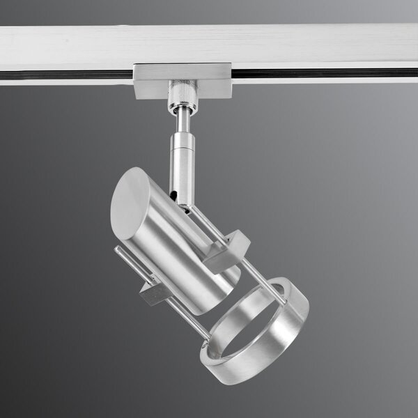 FISCHER & HONSEL Shine spot HV-track4 m6 sistem șină 2 faze, reglabil, Gri, Camera de zi / sufragerie, Metal, Modern