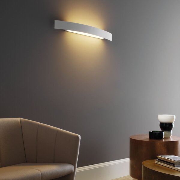 Fontana Arte Riga aplică perete LED cal superioară, reglabil, Alb, Camera de zi / sufragerie, Metal, Design