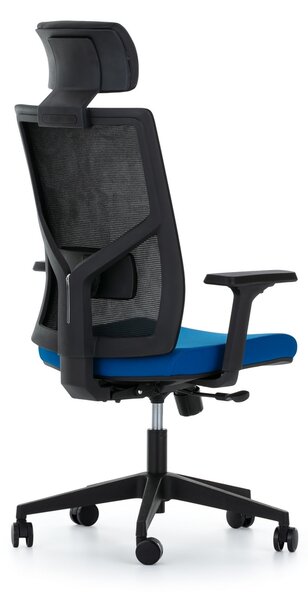 Scaun de birou Tauro, negru/albastru