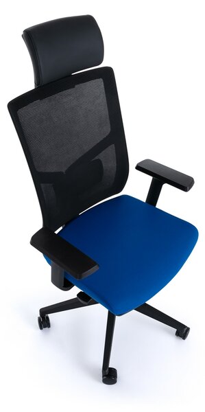 Scaun de birou Tauro, negru/albastru