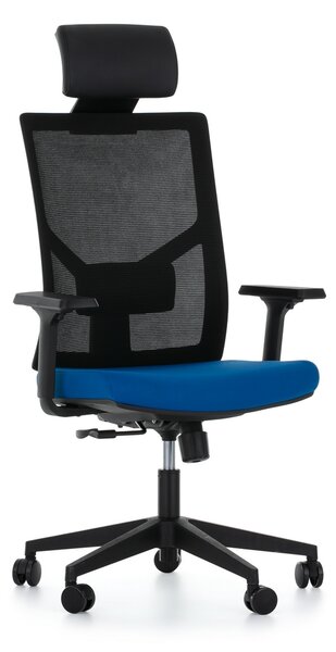 Scaun de birou Tauro, negru/albastru