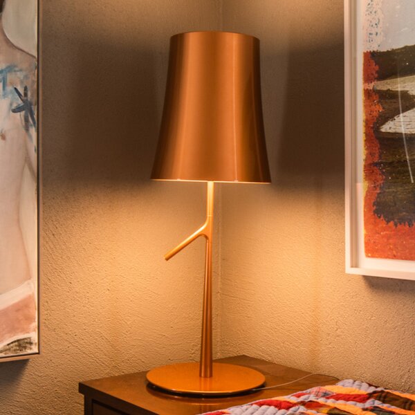 Foscarini Birdie LED grande lampă de masă cupru, reglabil, Cupru, Camera de zi / sufragerie, Plastic, Design