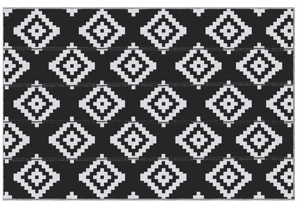 Outsunny Covor de Exterior Rezistent la Raze UV, 182x274 cm, Negru și Alb | Aosom Romania