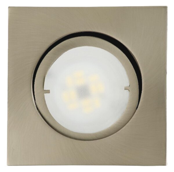 Busch Joanie - lampă încastrată LED, fier periat, reglabil, Metalic, Camera de zi / sufragerie, Metal, Modern, Luminile încastrate unghiulare