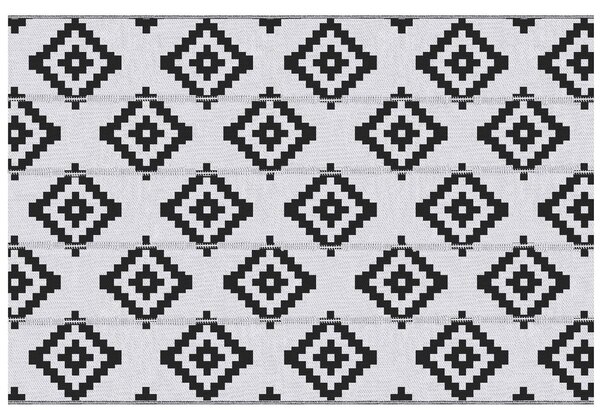 Outsunny Covor de Exterior Rezistent la Raze UV, 182x274 cm, Negru și Alb | Aosom Romania