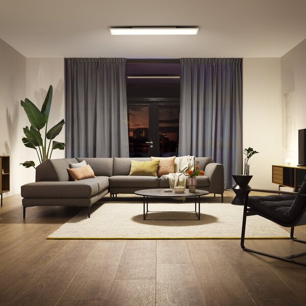 Philips Hue Aurelle panou LED unghi., 120 x 30 cm, reglabil, Alb, Camera de zi / sufragerie, Metal, Modern