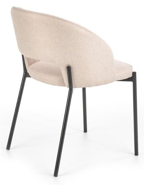 Scaun de bucaterie Alanna, bej/negru
