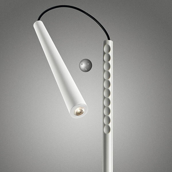 Foscarini Magneto lampă de masă LED, alb, Alb, Camera de zi / sufragerie, Metal, Design