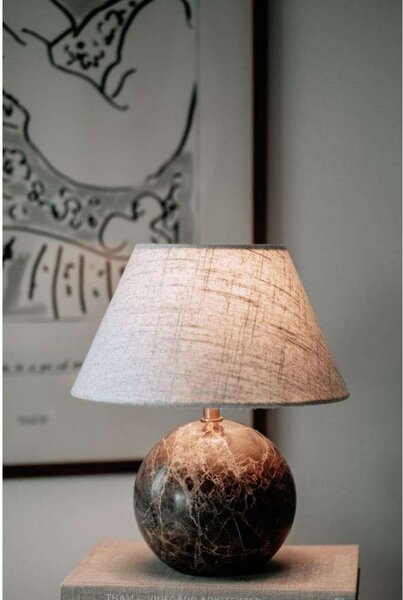 Lampă de masă Globen Lighting, Maro / Rugină, Camera de zi, Țesătură / Textil