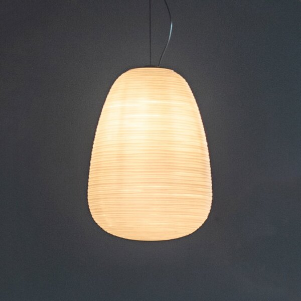 Foscarini Rituals 1 lampă suspendată din sticlă, reglabil, Alb, Camera de zi / sufragerie, Sticlă, Design