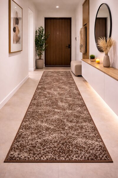 Traversa Covor, Cappuccino 16007, Maro, Latime 80 cm, Diverse Lungimi, 1700 gr mp