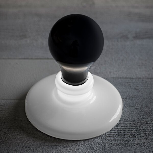 Foscarini Lampă de masă Black Light LED, reglabil, Negru, Camera de zi / sufragerie, Sticlă, Design