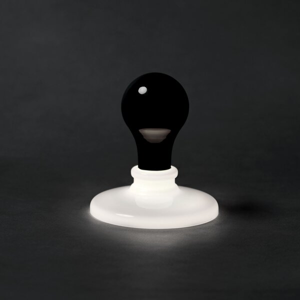 Foscarini Lampă de masă Black Light LED, reglabil, Negru, Camera de zi / sufragerie, Sticlă, Design