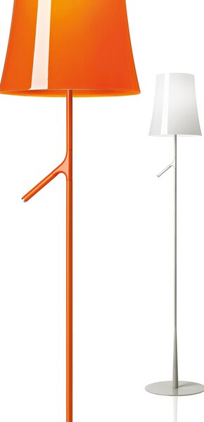 Foscarini Birdie Lettura lampă podea LED alb dim, reglabil, Alb, Camera de zi / sufragerie, Plastic, Design