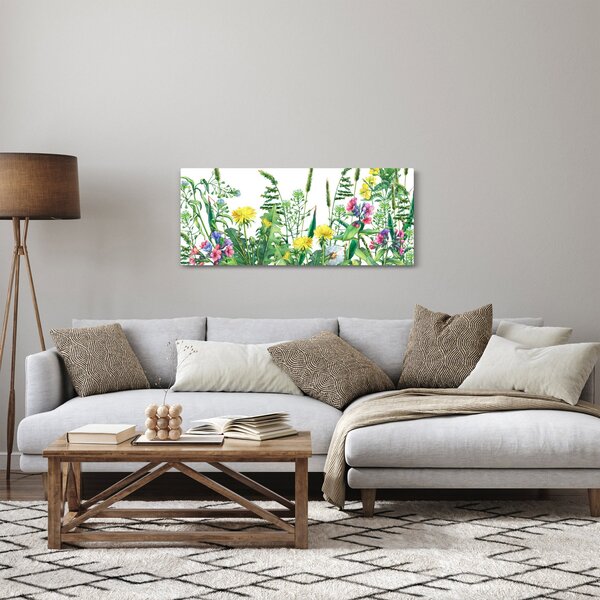 Tablou - Flori de pajiște pictate (120x50 cm)
