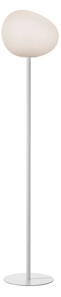 Foscarini Gregg media lampă de podea, 151 cm, alb, reglabil, Alb, Camera de zi / sufragerie, Sticlă, Design