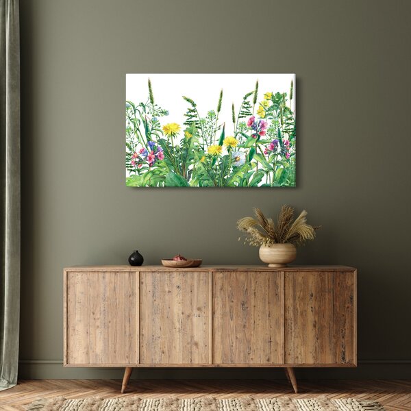 Tablou - Flori de pajiște pictate (90x60 cm)