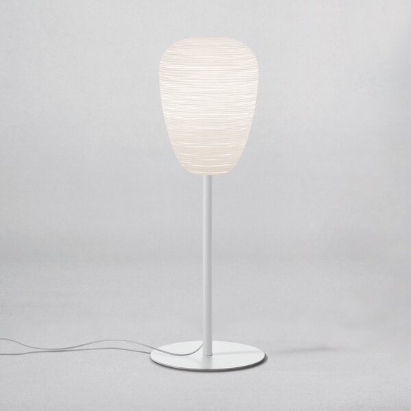 Foscarini Rituals 1 alta lampă de masă, alb, reglabil, Alb, Camera de zi / sufragerie, Sticlă, Design