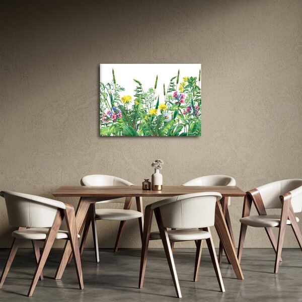 Tablou - Flori de pajiște pictate (70x50 cm)